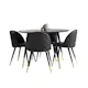 Spisegruppe Venture Home Dipp med 4 Velvet Stoler Skinn