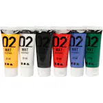 Akrylmaling Creativ Company Readymix A-color Standardfarger Nr 02 Matt 6stk 20 ml/1 Pk