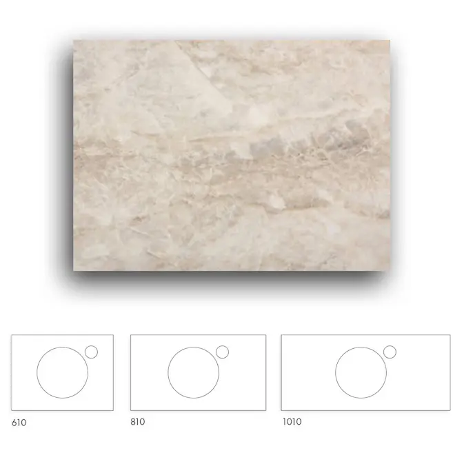 Bänkskiva Macro Design Crown+ Dekton 1010 till Tvättställsskåp Crown