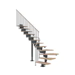 Hovedtrapp Dolle Dubai Eik Hvitoljet 1/4-Sving Classic III