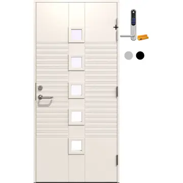 Ytterdør Gilje Zeus med Yale Doorman Classic Home