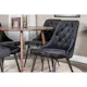 Spisegruppe Venture Home Plaza med 4 Velvet Deluxe Stoler