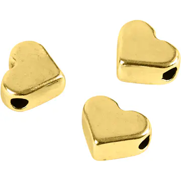 Leddperler Creativ Company Forgylt str 5,5x7 mm Hullstr 1 mm 3 stk/1 Pk