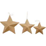 Stjerner Creativ Company Papir Mache D7,5+10+12,5 cm 6 St/1 Pk