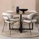 Spisegruppe Venture Home Durango Ø 120 cm med 4 Chico Stoler
