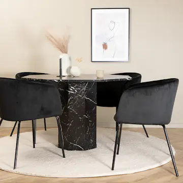 Spisegruppe Venture Home Monte Carlo Spisebord og Bergen Spisestol