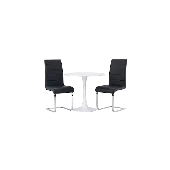 Spisegruppe Venture Home Hamden Ø80 cm med 2 stk Tempo Stoler