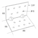 Vinkelbrakett FAST ABS 65x65x2,0x80 mm