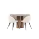 Spisegruppe Venture Home Olivia Ø110 med 4 stk Velvet Stoler