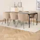 Spisegruppe Venture Home Paris med 6 Bergen Stoler Polyesterlinen