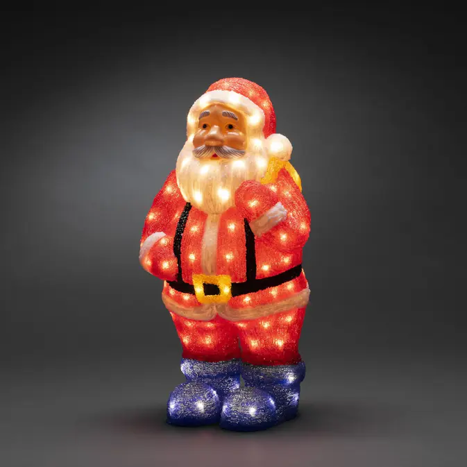 Dekorasjonsfigur Gnosjö Konstsmide Nisse akryl 55cm 104 LED