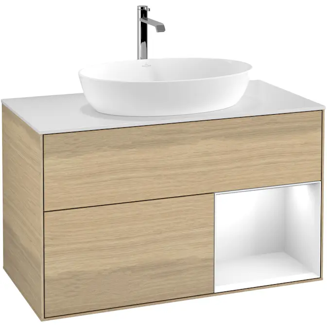 Tvättställsskåp Villeroy & Boch Finion med 2 Lådor Hylla och Bänkskiva för Fristående Tvättställ från Artis & Collaro