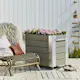 Blomsterkasse PLUS Cubic Gråbrun 87x50x70 cm