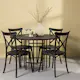 Spisegruppe Venture Home Copenhagen Ø 115 cm med 4 Crosett Stoler