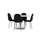Spisegruppe Venture Home Lycke Ø110 med 4 stk Polar Stoler Teddy