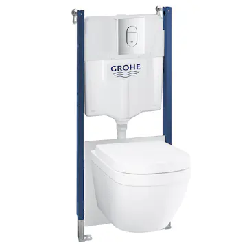 Vägghängd Toalettstol GROHE Solido Euro Ceramic 5-i-1 Komplett Vit Porslin