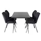 Spisegruppe Venture Home Silvia med Innleggsplate og 4 Geneva Stoler