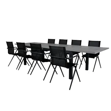 Spisegruppe Venture Home Aleyna med 8 Aspen Spisestoler