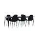 Spisegruppe Venture Home Ellis 230 med 6 stk Polar Stoler Teddy
