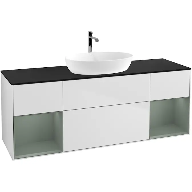 Tvättställsskåp Villeroy & Boch Finion med Två Hyllor och Bänkskiva för Fristående Tvättställ från Artis & Collaro