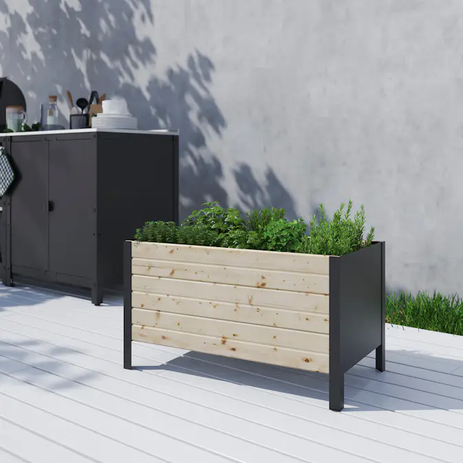 Blomsterkasse PLUS Classic med Stålgavel 83 cm