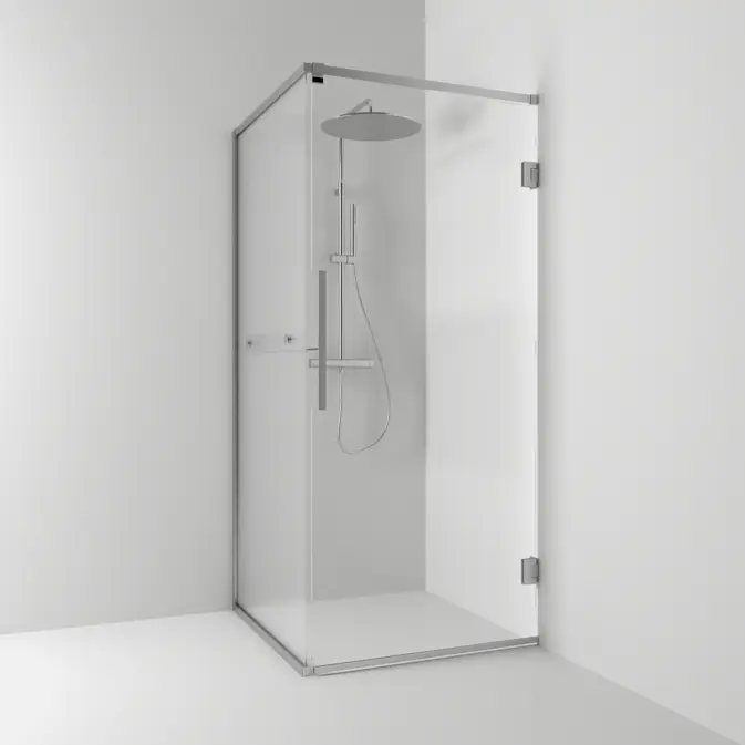 Duschhörn Svedbergs Langfoss Kombi 200 med Linjeglas och Hylla