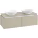 Tvättställsskåp Villeroy & Boch Legato Kompakt 1200 med 2 Lådor för Två Ytmonterade Tvättställ