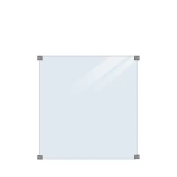 Glassrekkverk PLUS Klarglass 90x91 Runde Beslag