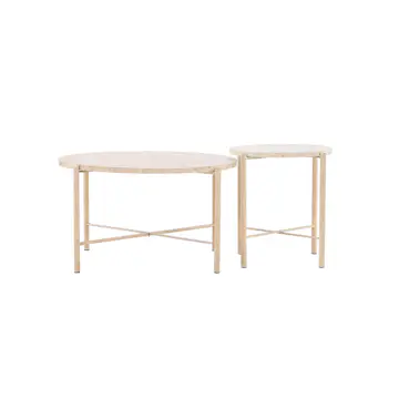 Sofabord Vind Sandhamn Ø70 cm & Ø40 cm