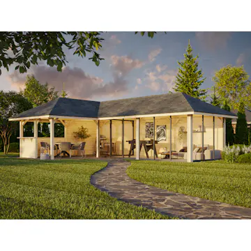 Hagestue Palmako Bianca 33,2 m2 Sett 221 Slide