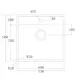 Diskho Lavabo Nexus 60 Rostfri 530 mm Enkel med Korgventil & Vattenlås
