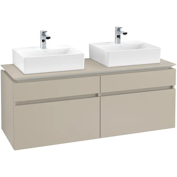 Tvättställsskåp Villeroy & Boch Legato 1400 med 4 Lådor för Två Tvättställ