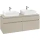 Tvättställsskåp Villeroy & Boch Legato 1400 med 4 Lådor för Två Tvättställ