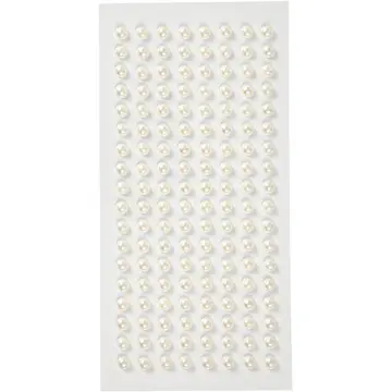 Halvperler Creativ Company hvit 144 stk/1 Pk