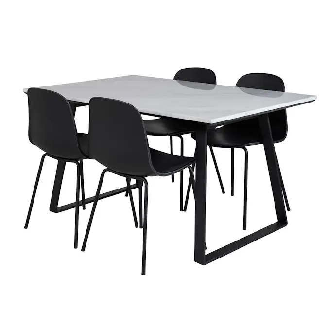 Spisegruppe Venture Home Estelle 140 med 4 Ardi Stoler