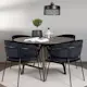 Spisegruppe Venture Home Kaseidon Ø100 cm med 4 stk Selma Stoler