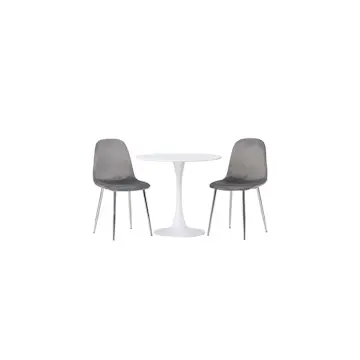 Spisegruppe Venture Home Hamden Ø80 cm med 2 stk Eva Stoler