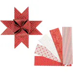 Stjernestrimler Creativ Company LxDxB 100x18x4 cm Rød/Hvit 40 Strimler