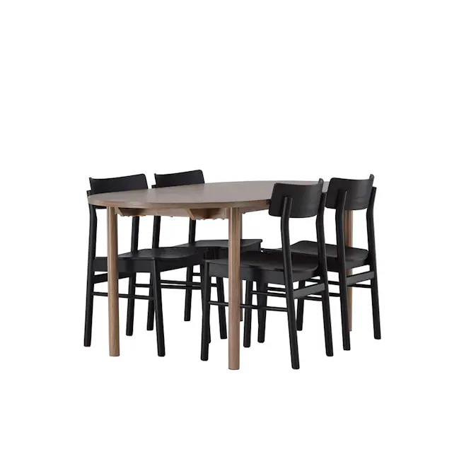 Spisegruppe Venture Home Andy med 4 Montros Stoler