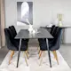 Spisegruppe Venture Home Dipp med 6 Velvet Deluxe Fløyel Stoler