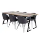 Spisegruppe Venture Home Jane med 6 Valentina Stoler Polyester