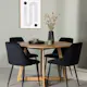 Spisegruppe Venture Home Yakidon Ø120 cm med 4 stk Night Stoler