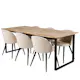 Spisegruppe Venture Home Cirebon med 6 Velvet Stoler