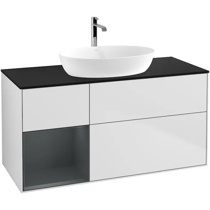 Tvättställsskåp Villeroy & Boch Finion med 3 Lådor Hylla och Bänkskiva för Fristående Tvättställ från Artis & Collaro