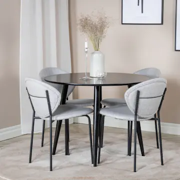 Spisegruppe Venture Home Plaza med 4stk Vault Stoler