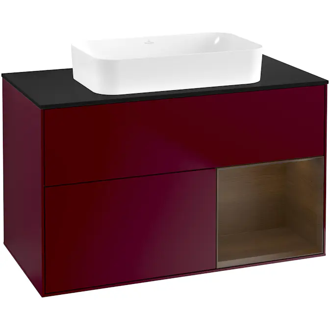 Tvättställsskåp Villeroy & Boch Finion med 2 Lådor Hylla och Bänkskiva för Fristående Tvättställ