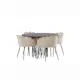 Spisegruppe furniture/fashion Stone med 4 Limhamn Stoler Rundt