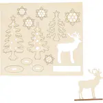 Trefigurer Creativ Company Sett-Sammen-Selv Skog med Rådyr 1 Pk