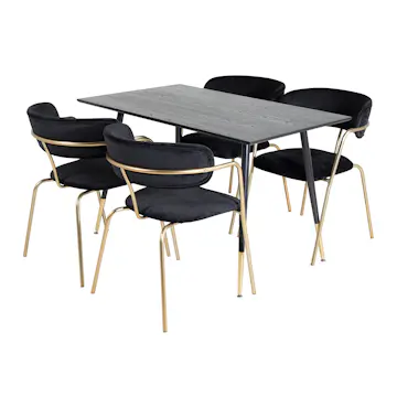 Spisegruppe Venture Home Dipp med 4 Arrow Stoler