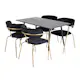 Spisegruppe Venture Home Dipp med 4 Arrow Stoler